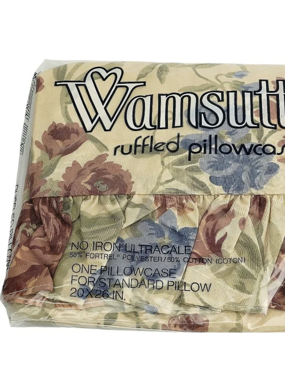Wamsutta Ruffled Pillowcase Standard Size Calvin Klein Samarkind New Old Stock